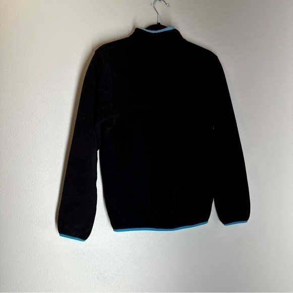 Patagonia Synchilla Snap T Pullover Fleece Sweater Black Blue Trim Size XS Women - Picture 7 of 10